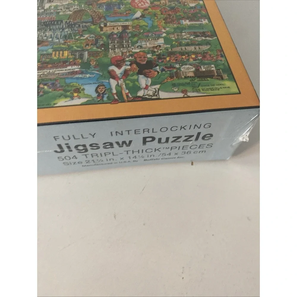 City Of Cincinnati Ohio, USA 1988 Jigsaw Puzzle by Buffalo Games 504 Pieces-NEW